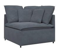 vidaXL Module d'angle de canapé modulaire Coussins Gris foncé 100 cm