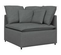 vidaXL Module d'angle de canapé modulaire Coussins Gris foncé 100 cm, canapé sectionnel, canapé Module d'angle, canapé Moderne, canapé d'angle