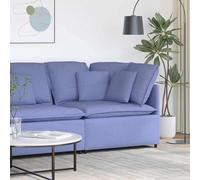 vidaXL Module d'angle pour canapé modulable avec coussins bleu jean 100 cm