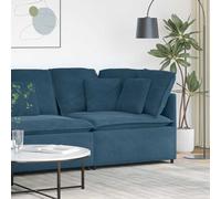 vidaXL Module d'angle pour canapé modulable avec coussins bleus 100 cm