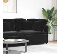 vidaXL Module d'angle pour canapé modulable avec coussins noirs 100 cm