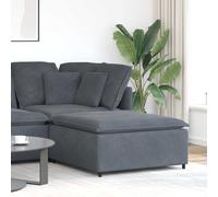 Vidaxl Module De Repose-Pieds De Canapé Modulaire Gris Foncé Gris