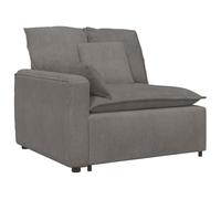 vidaXL Module d'extrémité d'accoudoir de canapé modulaire avec Coussins Gris Clair 100 cm