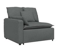 vidaXL Module d'extrémité d'accoudoir de canapé modulaire avec Coussins Gris foncé 100 cm