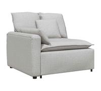 vidaXL Module d'extrémité d'accoudoir de canapé modulaire avec Coussins Gris Nuage 100 cm