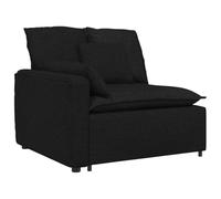 vidaXL Module d'extrémité d'accoudoir de canapé modulaire avec Coussins Noirs 100 cm