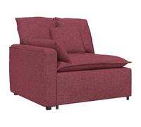 vidaXL Module d'extrémité d'accoudoir de canapé modulaire avec Coussins Rouge Bordeaux 100 cm