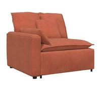 vidaXL Module d'extrémité d'accoudoir de canapé modulaire avec Coussins Rouge orangé 100 cm
