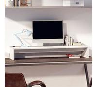 Monitorstandaard 100x27x15 cm massief grenenhout wit813930