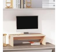 vidaXL Monitorstandaard 50x27x15 cm massief grenenhout813924 Brun G