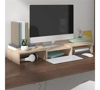 vidaXL Monitorstandaard 60x24x10,5 cm massief grenenhout813934 Brun G