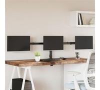 vidaXL Support de Moniteur Triple Noir Acier VESA 75/100 mm