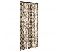vidaXL Moustiquaire Beige et marron 56x185 cm Chenille