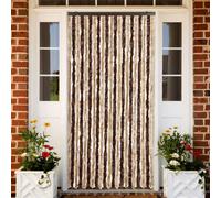 Moustiquaire 100x220 cm Beige Chenille Rideau de Porte contre Insectes vidaXL