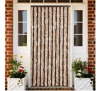 vidaXL Moustiquaire Chenille Beige et marron clair 90x220 cm