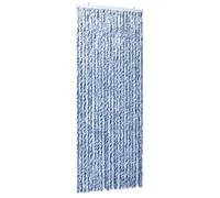 vidaXL Moustiquaire Bleu, blanc et argenté 90 x 220 cm Chenille