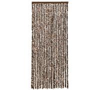 vidaXL Moustiquaire Marron et blanc 56x185 cm Chenille