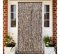 vidaXL Moustiquaire Marron et blanc 90x220 cm Chenille