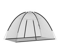 vidaXL Moustiquaire mongole avec portes 220 maille Noir 200 x 120 x 130 cm