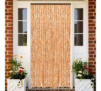 Moustiquaire 100x220 cm Beige Chenille Rideau de Porte contre Insectes vidaXL
