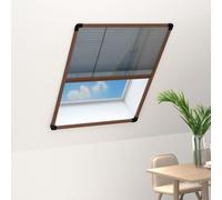 vidaXL Moustiquaire pliss¿¿e pour fen¿ºtre Aluminium Marron 60x80 cm