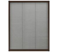 Vidaxl Moustiquaire Pliss¿¿E Pour Fen¿ºtre Aluminium Marron 80x100 Cm