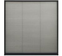 vidaXL Moustiquaire plissée à fenêtre Aluminium Anthracite 120x120 cm