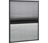 vidaXL Moustiquaire plissée pour fenêtre Alu 80x100 cm avec store vénitien