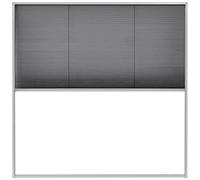 vidaXL Moustiquaire Plissée pour Fenêtre Aluminium 120x120 cm Insectes Maison