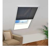 Moustiquaire plissée pour fenêtre Aluminium 80 x 100 cm