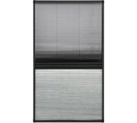 vidaXL Moustiquaire plissée pour fenêtre Aluminium 80x160 cm avec auvent