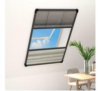 vidaXL Moustiquaire plissée pour fenêtre Aluminium 80x160 cm avec auvent
