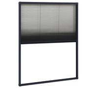vidaXL Moustiquaire plissée pour fenêtre Aluminium Anthracite 60x80cm