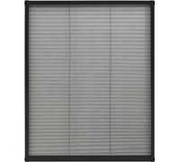 vidaXL Moustiquaire plissée pour fenêtre aluminium anthracite 80x100cm
