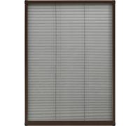 vidaXL Moustiquaire plissée pour fenêtre aluminium brun 80x120 cm