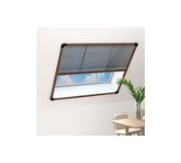 Vidaxl Moustiquaire Plissée Pour Fenêtre Aluminium Marron 120x120 Cm