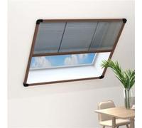 Vidaxl Moustiquaire Plissée Pour Fenêtre Aluminium Marron 120x120 Cm