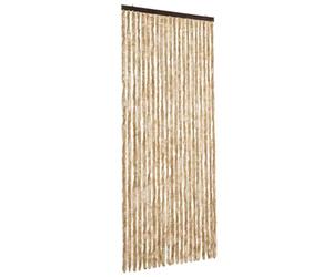 vidaXL Moustiquaire Rideau de Porte Protection Contre Insectes Chenille Ecran contres Mouches Moustiques Imperméable Maison Mobile Caravane 90x220 cm Beige