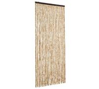 vidaXL Moustiquaire Rideau d'Insectes de Porte Rideau Contre Mouches Moustiques Caravane Extérieur Maison Mobile Beige 90x200 cm Chenille