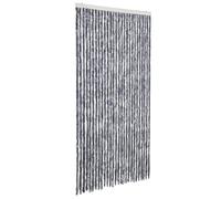vidaXL Moustiquaire Rideau d'Insectes de Porte Rideau Contre Mouches Moustiques Caravane Extérieur Maison Mobile Argenté 120x220 cm Chenille
