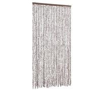 vidaXL Moustiquaire Taupe et blanc 100x220 cm Chenille
