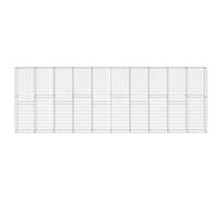 vidaXL Mur à Gabion avec Couvercles Panier à Pierres Clôture Barrière Jardin Patio Terrasse Extérieur Acier Galvanisé 600x30x200 cm