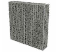 vidaXL Mur à Gabion Couvercles Acier Galvanisé 100x20x100 cm Jardin Terrasse