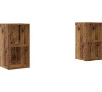 vidaXL Mur Armoire TV 2 pcs Vieux bois 37 x 37 x 72 cm Bois composite