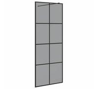 vidaXL Mur de Douche à L'Italienne Noir 80 x 195 cm verre trempé