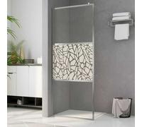 vidaXL mur de douche sans rendez-vous en verre design ESG pierre 90 x 195 cm