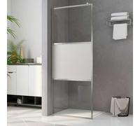 vidaXL mur de douche sans rendez-vous en verre meulé ESG 115 x 195 cm