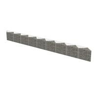Mur de gabion - vidaXL - 630 x 30 x 50 cm - Acier galvanisé - Argenté - Rectangulaire