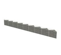 vidaXL Mur à gabion Acier galvanisé 630 x 30 x 50 cm – Clôture/Bordure de jardin