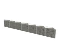 vidaXL Mur de Gabion Acier Galvanisé Clôture 450x30x50 cm Argenté Bordure